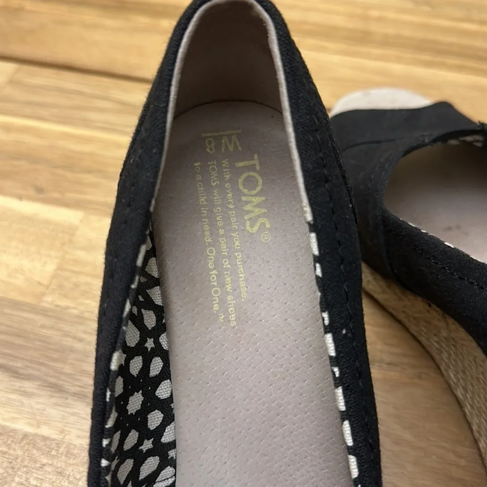 TOMS calypso canvas espadrille wedge